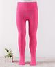 Cute Walk By Babyhug Knit Antibacterial Solid Footed Tights - Pink