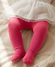 Cute Walk By Babyhug Antibacterial Footed Solid Color Tights - Pink