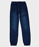 Pepe Jeans Knit Full Length Solid Color Jeans - Blue