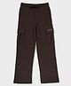 Pepe Jeans Knit Full Length Solid Color Cargo Joggers - Dark Brown