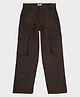 Pepe Jeans Cotton Woven Full Length Solid Coloured Cargo Pants With Stretch - Brown