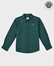 Pepe Jeans 100% Cotton Full Sleeves Solid Coloured Shirt - Dark Green