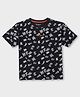Pepe Jeans 100% Cotton Knit Oversized Half Sleeves T-Shirt with Alphabet Print - Navy Blue