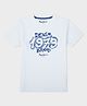 Pepe Jeans 100% Cotton Knit Half Sleeves T-Shirt with Logo Print - White