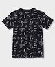 Pepe Jeans 100% Cotton Knit Half Sleeves T-Shirt with Skateboard Print - Navy Blue