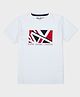 Pepe Jeans Cotton Knit Half Sleeves T-Shirt with Brand Text Print - White