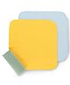 Kookie Kids Interlock Solid Color Wash Cloth Pack of 3 - Yellow Green & Light Blue