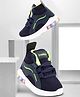 PASSION PETALS Fashion Text Designed LED Shoes - Blue