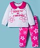 Babyoye 100% Cotton With Eco Jiva Finish Floral Printed Full Sleeves Top & Legging Set - Pink