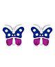 Nipura 925 Sterling Silver Blutterfly Stud Earrings - Blue