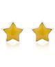 Nipura 925 Sterling Silver Star Charm Stud Earrings - Yellow