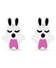 Nipura 925 Sterling Silver Bunny Detailed Stud Earrings - White