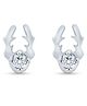 Nipura 925 Sterling Silver Reindeer Detailed Stud Earrings - Silver