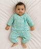 Somersault Cotton Woven Full Sleeves Abstract Printed Coordinating Top & Pant Set - Green