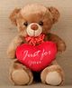 Dukiekooky Cute Brown Rosy Bear with Red Heart  Soft Stuffed Teddy Bear , Height - 30 cm