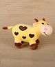 Dukiekooky Plush Yellow Cute Cow with Heart Soft Stuffed Animal Toy for Boys and Girls Height - 30 cm