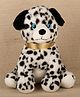 DukieKooky 40 cm Black and White Dalmatian Plush Dog with Gold Collar Soft Stuffed Animal Toy with Blue Eyes