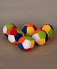 Dukiekooky Soft Plush Rattle Balls, Set of 6, Multicoloured, Height 9 cm