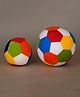 Dukiekooky Plush Rattle Ball Set, Pack of 2, 17 cm and 10 cm, Soft Stuffed Toys for Kids, Multicolour - Height 17 & 10 cm