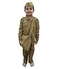 BookMyCostume Cotton Woven Full Sleeves Postman Costume Set With Cap & Sling Bag - Khaki