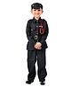 BookMyCostume Cotton Woven Full Sleeves National Security Guard Costume Set With Cap - Black