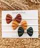 Halemons Set Of 3 Lace & Bow Applique Detailed Handmade Headbands - Multi Colour