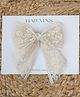 Halemons Bow Applique Detailed & Lace Embellished Hair Clip - White