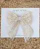 Halemons Bow Applique Detailed & Lace Embellished Hair Clip - White