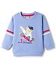 ToffyHouse Knitted Full Sleeves T-Shirt With Teddy Design - Light Blue