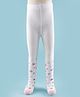 Cute Walk by Babyhug Knit Antibacterial Footed Tights with Butterfly Design - White