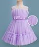 Mark & Mia Woven Sleeveless Party Dress with Bow & Frill Detailing - Lavender