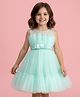 Mark & Mia Woven Sleeveless Party Dress with Bow & Frill Detailing - Light Mint Green