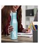 Milton Super 1000 Stainless Steel Water Bottle 1 ltr, Single Walled, Leak Proof Lid, Rust Proof ,For School, Office, Gym, Sky Blue