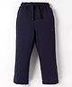 Doreme Terry Knit Full Length Solid Colour Lounge Pant - Blue