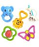 Enorme Colorful Rattles for Babies Non-toxic Essential Teething Sound Rattle Set Toy for New Born Baby Pack of 5- Multicolor