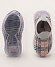 Priaansha Kids Checked Uniage Collection LED Shoes - Grey