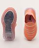 Priaansha Kids Placement Striped Uniage Collection LED Shoes - Orange
