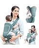 OBABY Carrier Hip Seat Adjustable, Comfortable, Lightweight, Soft Lumbar Support, Stylish Cotton with 5 Carry Positions 0 to 36 Months