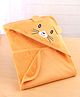 Pink Rabbit Terry Knit Hooded Towel with Animal Applique L 81 x B 81 cm - Orange