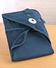 Pink Rabbit Terry Knit Hooded Towel with Animal Applique L 81 x B 81 cm - Navy Blue