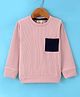 Rikidoos Full Sleeves Ribbed Light Winter Tee - Light Pink