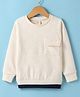 Rikidoos Full Sleeves Abstract Textured Tee - Cream