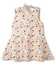 Tales & Stories Cotton Knit Sleeveless Floral & Lady Bugs Printed Dress - Pink