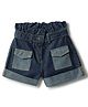 Tales & Stories Cotton Knit Colour Blocked & Mild Washed Shorts - Navy Blue