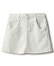 Tales & Stories Lycra Knit Solid Skirt - White