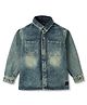 Tales & Stories Knit Full Sleeves Mild Washed Shirt - Blue