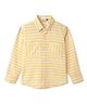 Tales & Stories Viscose Knit Full Sleeves Abstract Printed Shirt - Yellow