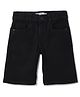 Tales & Stories Denim Woven Solid Bermuda - Black