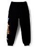 Pine Kids Terry Knit Full Length Lounge Pant With Text Print - Black