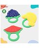 Kritiu Pack of 3 Baby Soft Silicone Teethers Hygienic Silicone Colorful Chew Teething Pain Relief BPA Free 6 to 12 Months (MULTI-COLOURS)